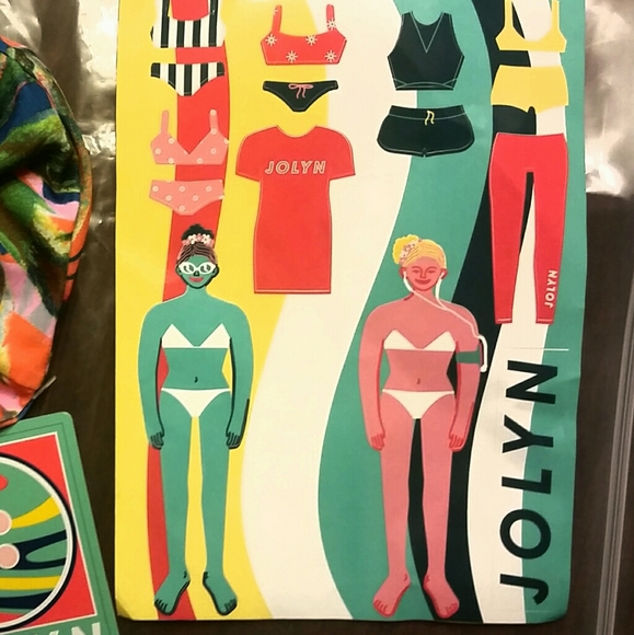 New with Tag Jolyn Large Scrunchie Hair Tie & stickers - Picture 3 of 3